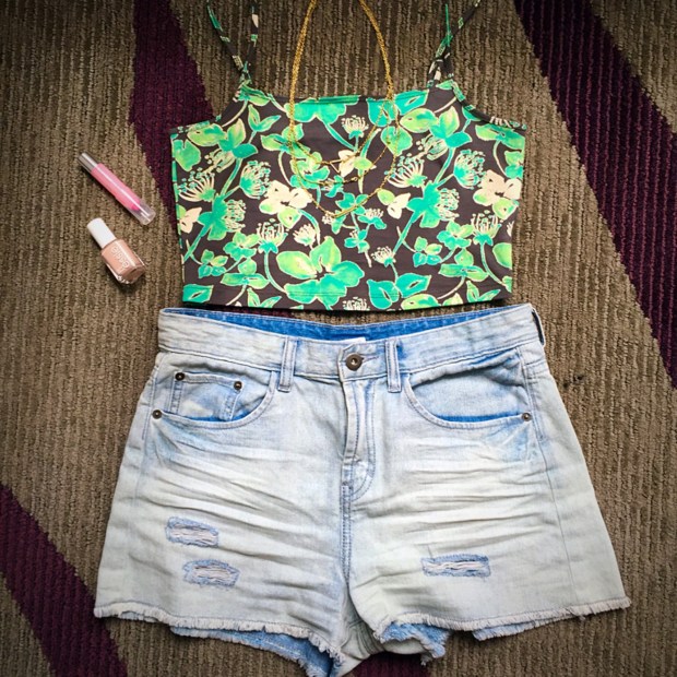 Crop Top High Wasted Shorts