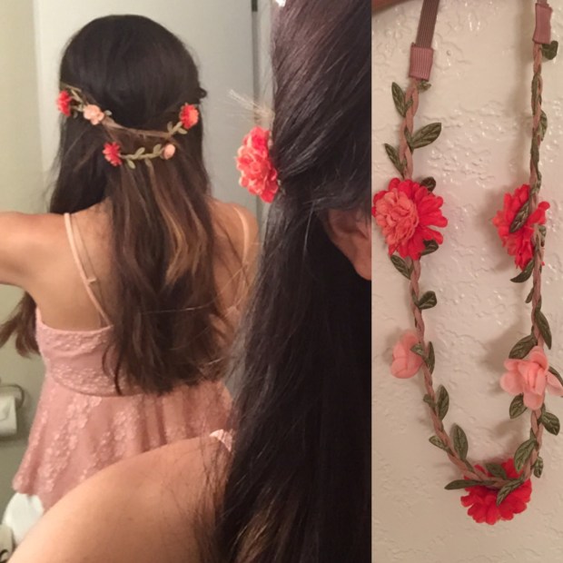 Flower headband braid