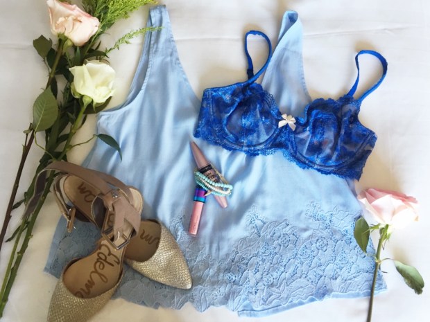 Sexy Summer Lingerie Flat Lay Roses